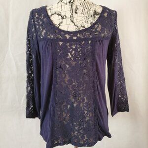 NEW Aeropostale Knit & Lace Top - Large